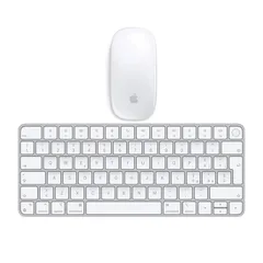 Apple Magic Mouse + Magic Keyboard Argento con batteria integrata e TouchID (3a Generazione, Ricondizionato) Internazionale - Eccellente