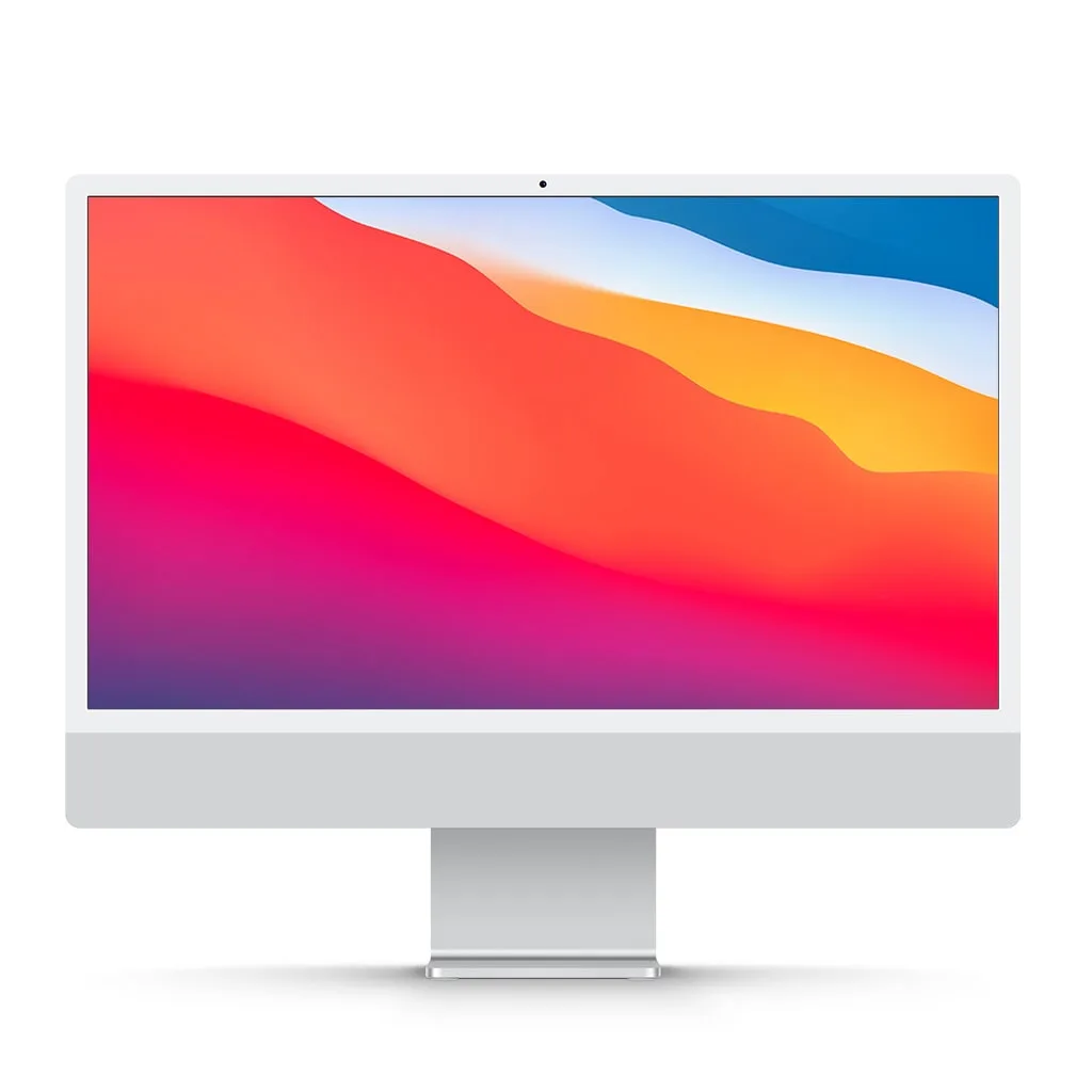 Apple iMac 24 pollici (2021) M1 8-Core, 4 porte Thunderbolt, Argento 16GB - 2TB SSD - Eccellente