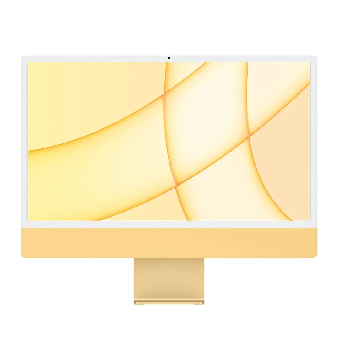 Apple iMac 24 pollici (2021) M1 8-Core, 4 porte Thunderbolt, Giallo 8GB - 256GB SSD - Eccellente